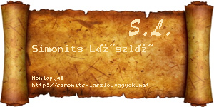 Simonits László névjegykártya